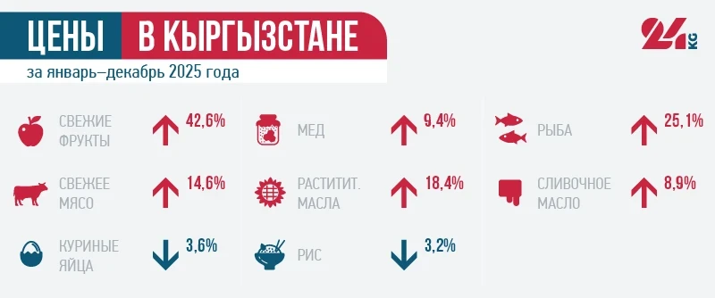 Рост тарифов и цен на продукты. Неутешительные для Кыргызстана итоги 2025 года