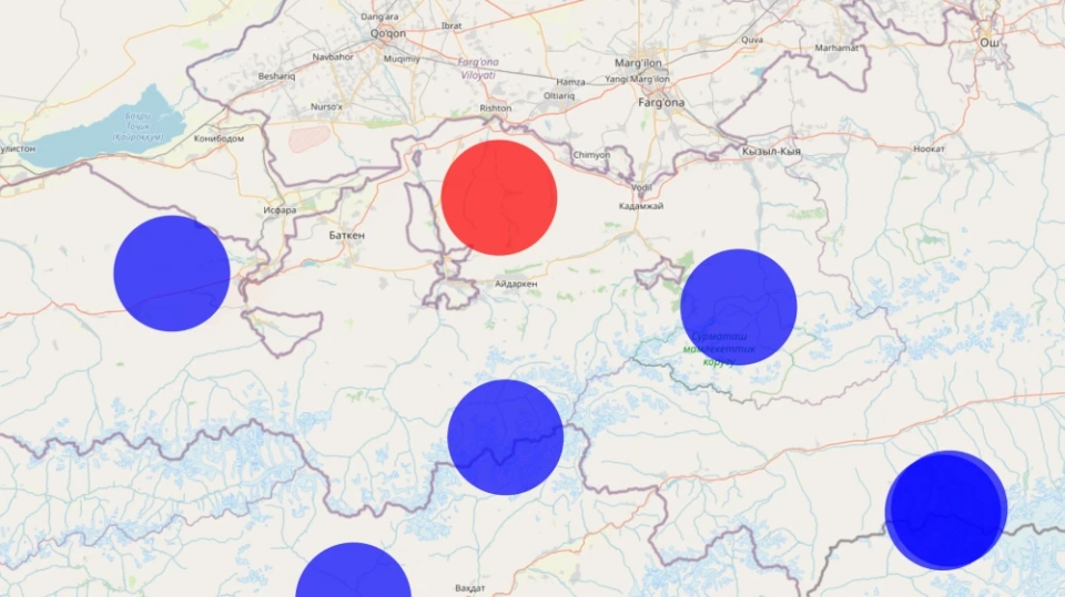 В Баткенской области произошло землетрясение магнитудой 3