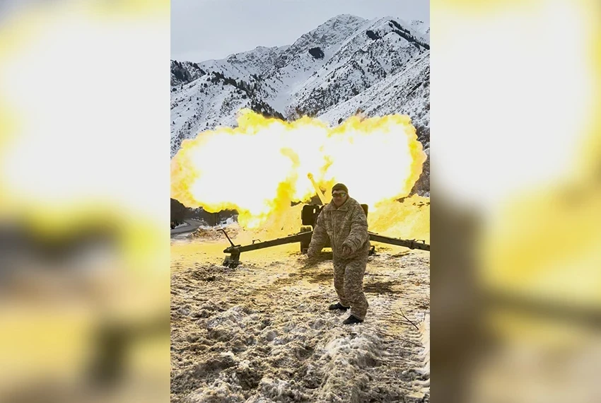 Пушки против лавин: на трассе Бишкек — Ош спустили 130 тысяч кубометров