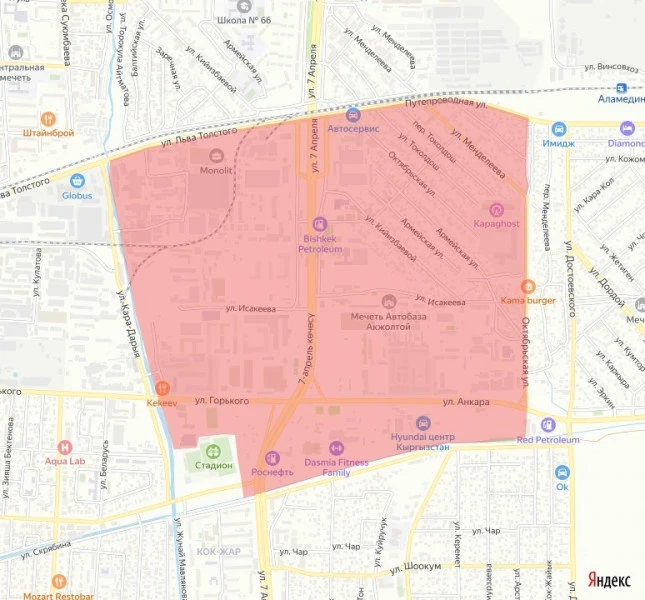 Часть Бишкека на один день останется без питьевой воды (карта)