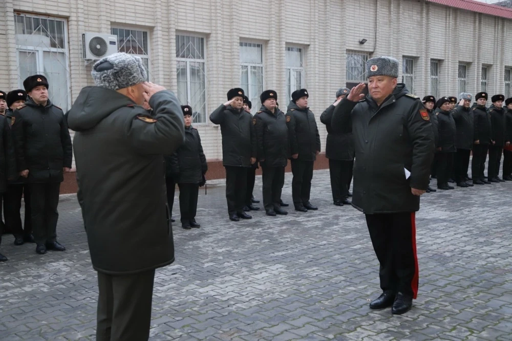 В День защитника отечества в Минобороны КР состоялся митинг
