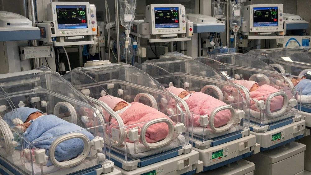 In China, quintuplets were born — 1 boy and 4 girls