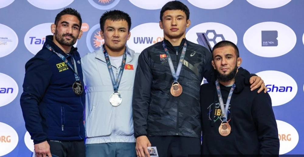 Wrestlers from Kyrgyzstan won three medals at the tournament in Tirana