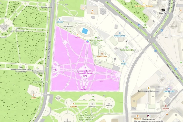 Instead of a green zone, there will be an attraction. Part of the park in Bishkek has been fenced off.